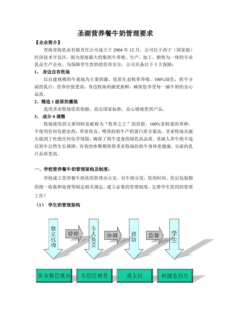 营养餐牛奶学校管理(培训材料)1