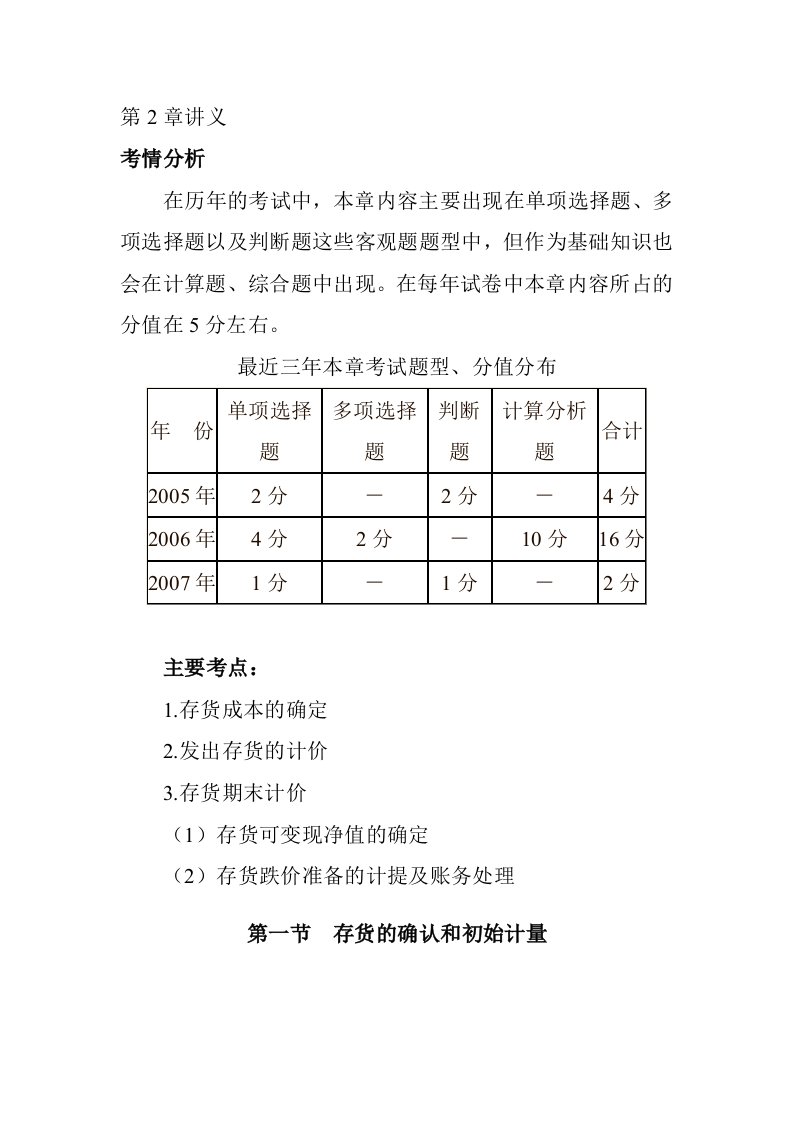 企业存货的管理概念