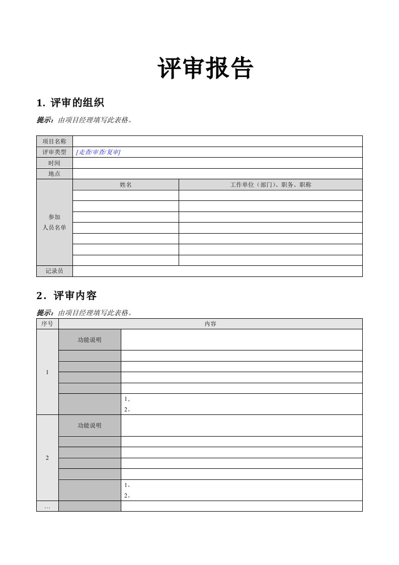 评审报告(精心整理覆盖软件评审各个环节)