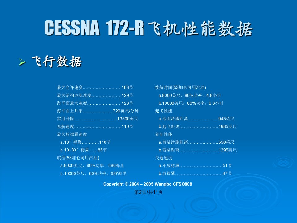 塞斯纳172R标准操作