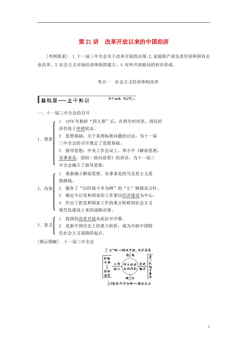 高考历史大一轮复习讲义