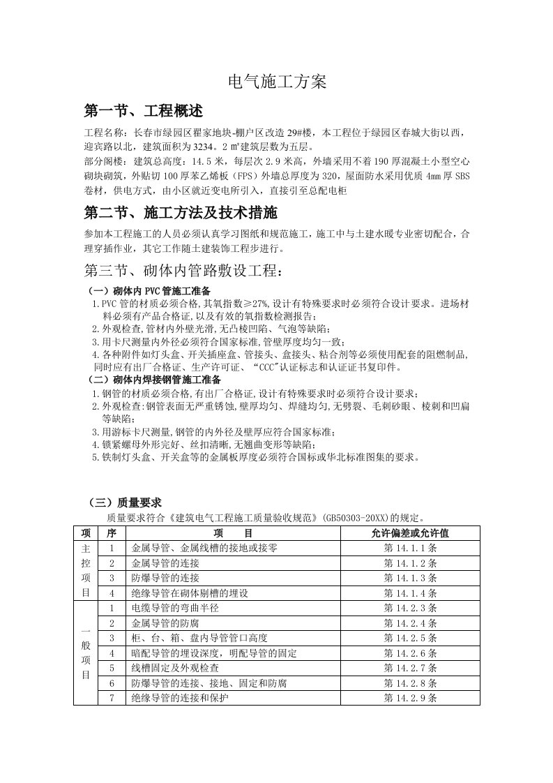 电气工程-电气施工方案1