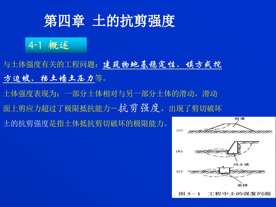 土力学第四章抗剪强度概要ppt课件