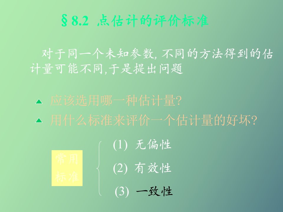 点估计的评价标准