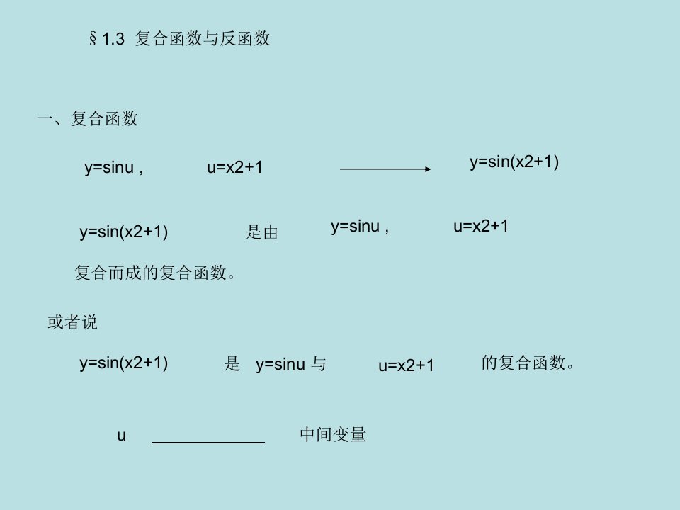 复合函数与反函数