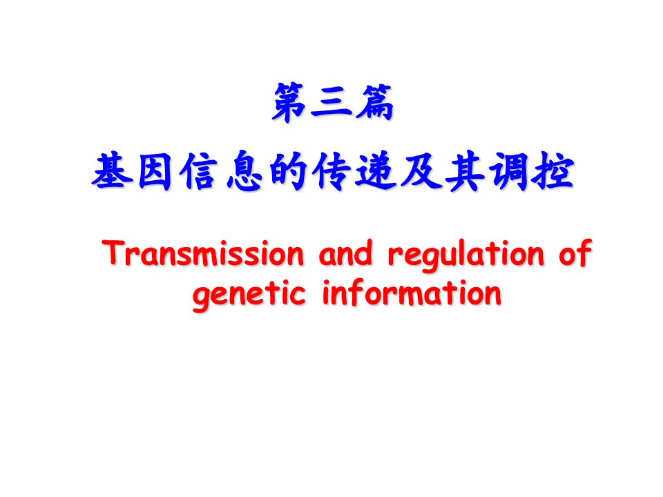 南华大学生物化学第10章复制