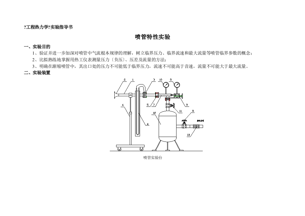 《工程热力学》实验指导书