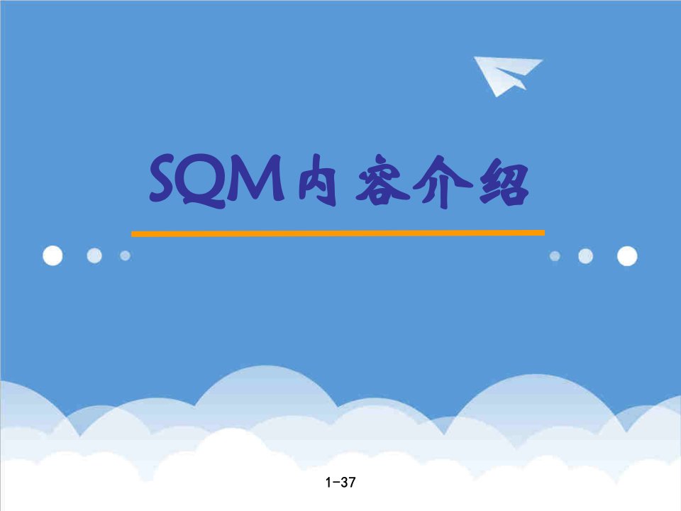 SQM内容介绍