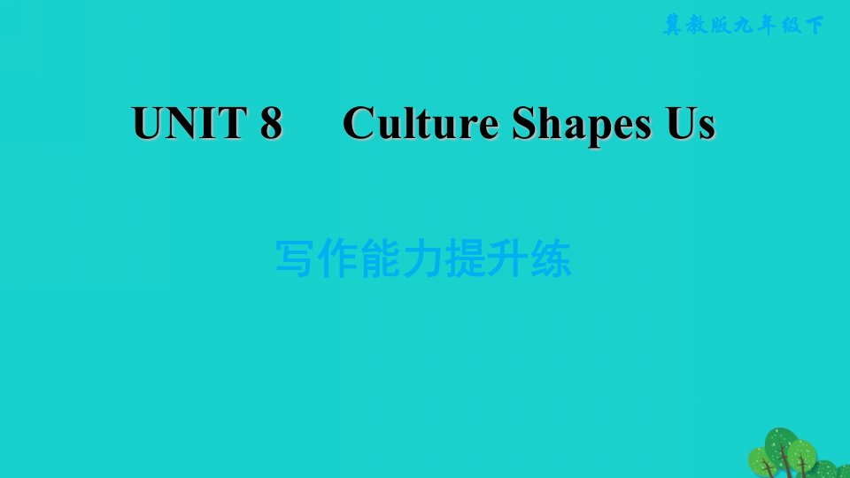 2022九年级英语下册Unit8CultureShapesUs写作能力提升练习题课件新版冀教版