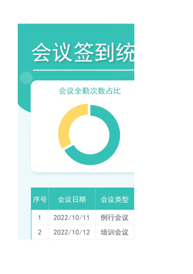 会议签到统计表Excel模板