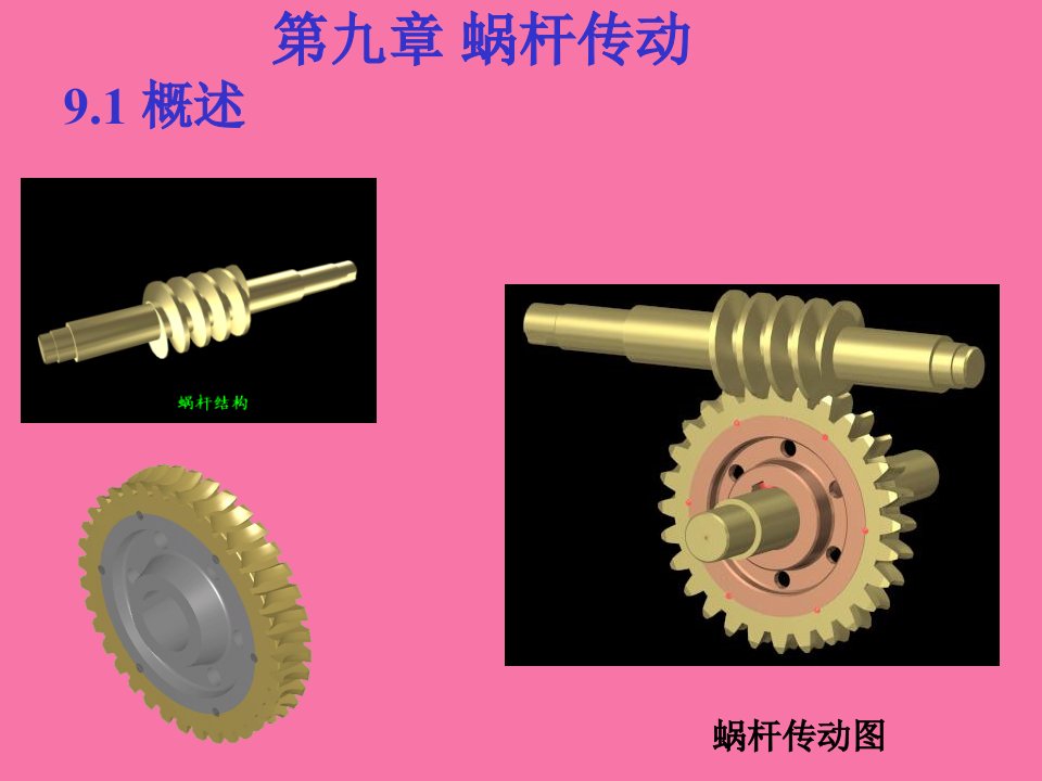 机械设计哈工大第九章蜗杆传动ppt课件