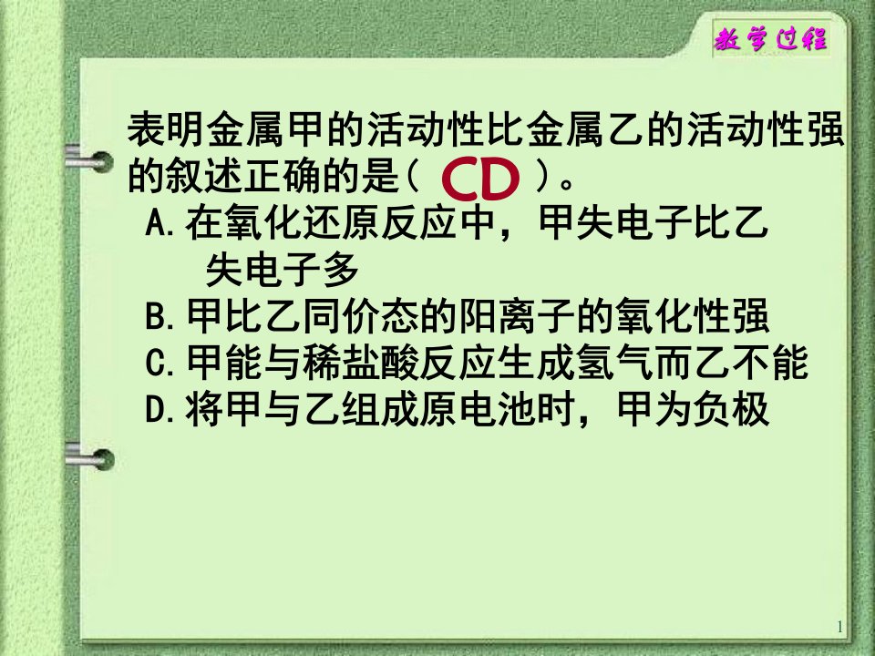 化学能与电能复习课ppt课件