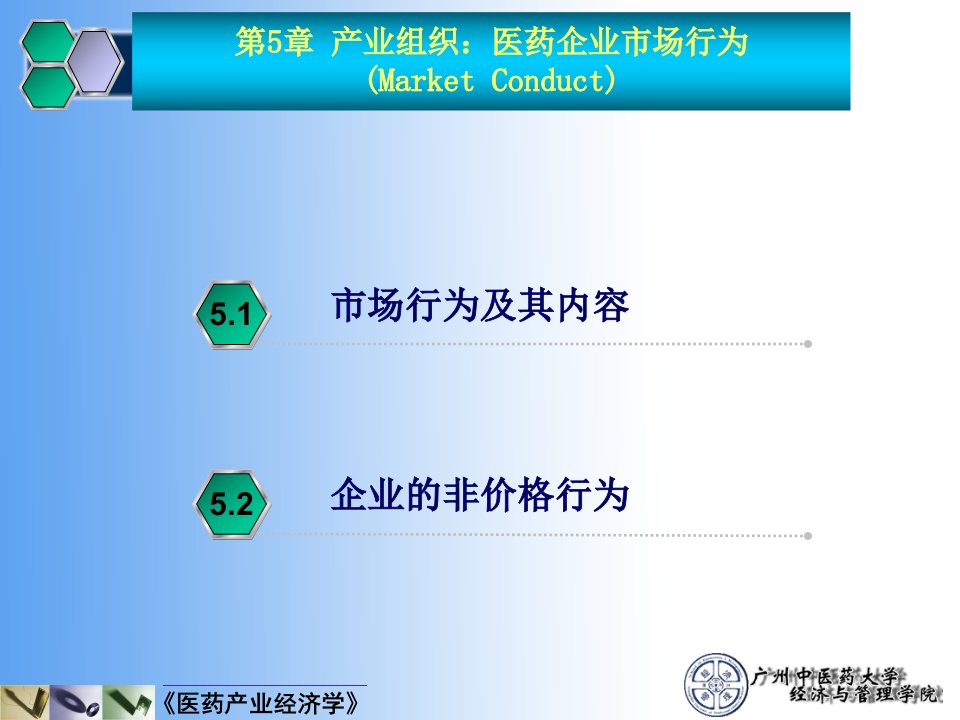 第5章产业组织医药企业市场行为