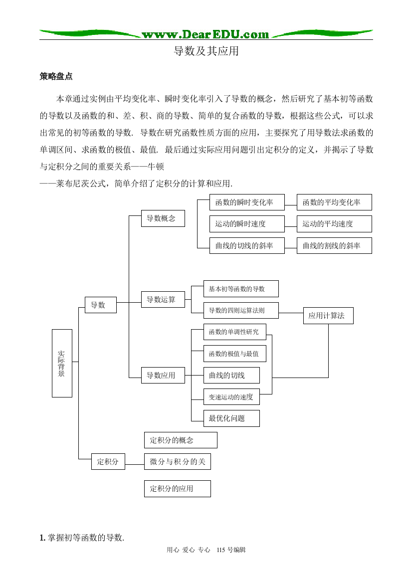 苏教版高中数学选修2-2导数及其应用