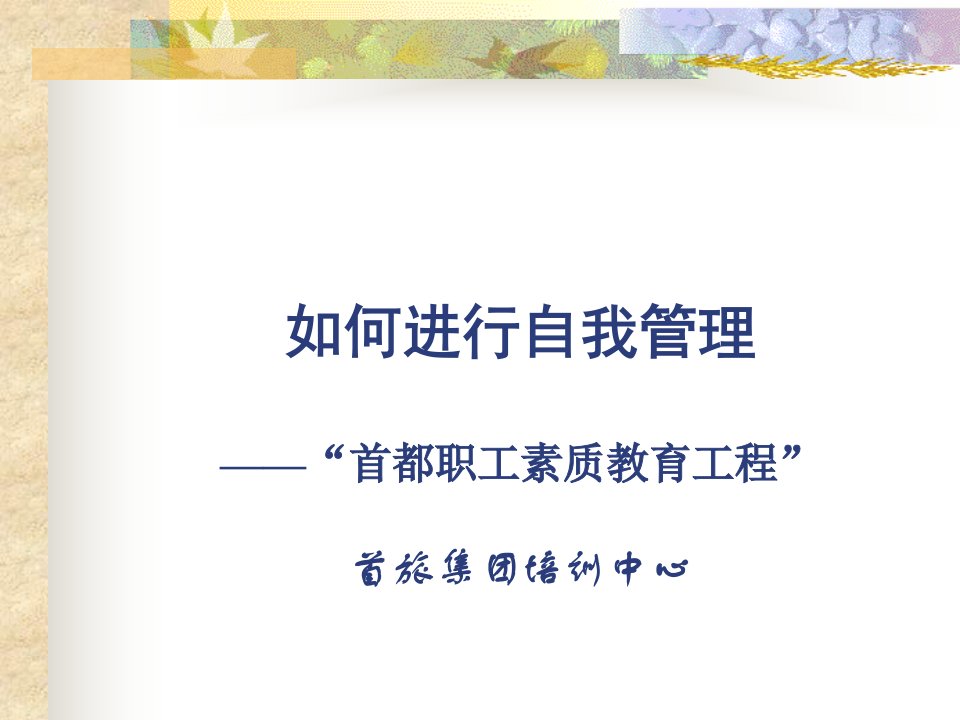 如何进行自我管理(PPT119)(1)