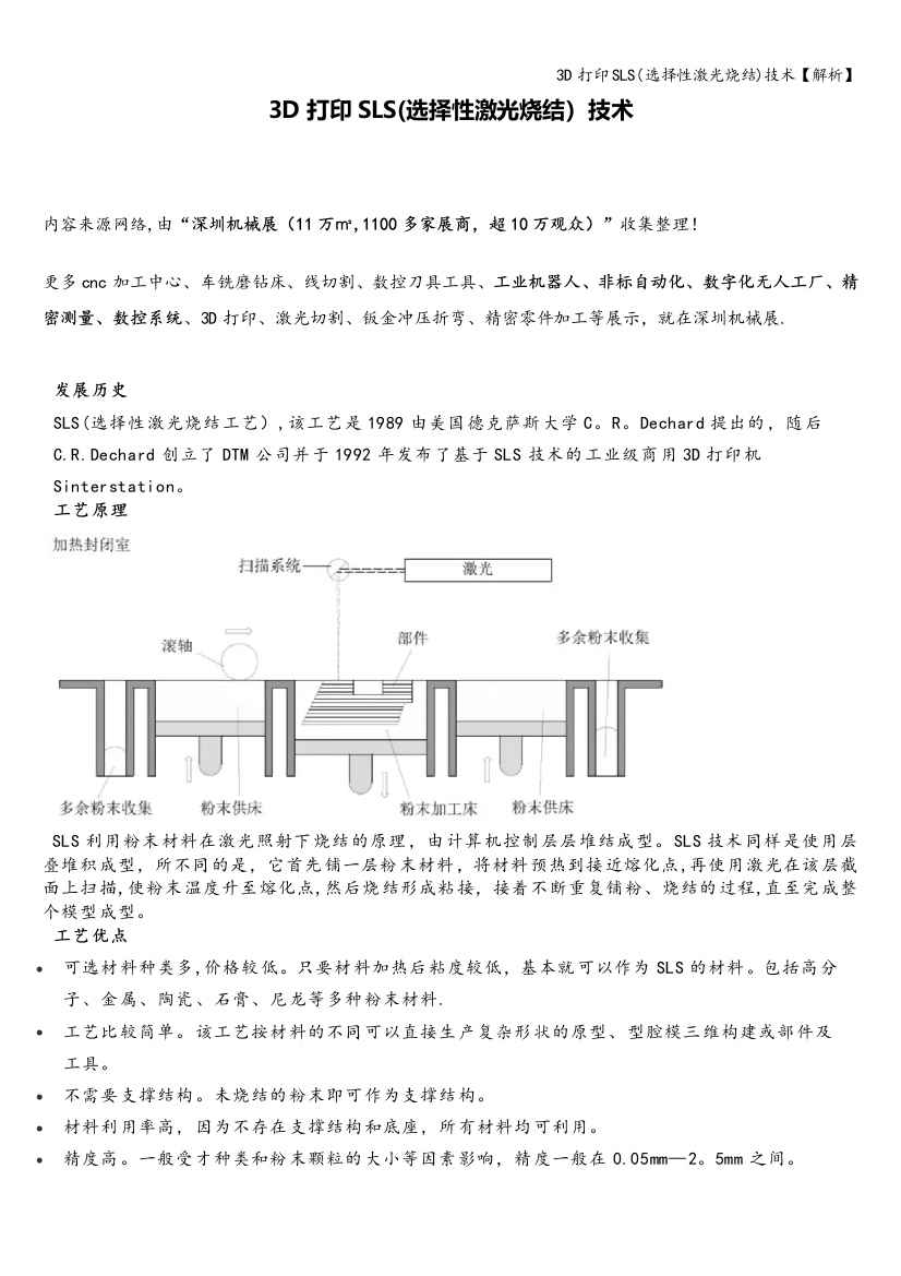 3D打印SLS(选择性激光烧结)技术【解析】