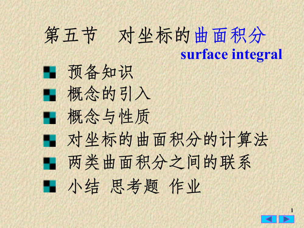 高等数学-对坐标的曲面积分PPT课件