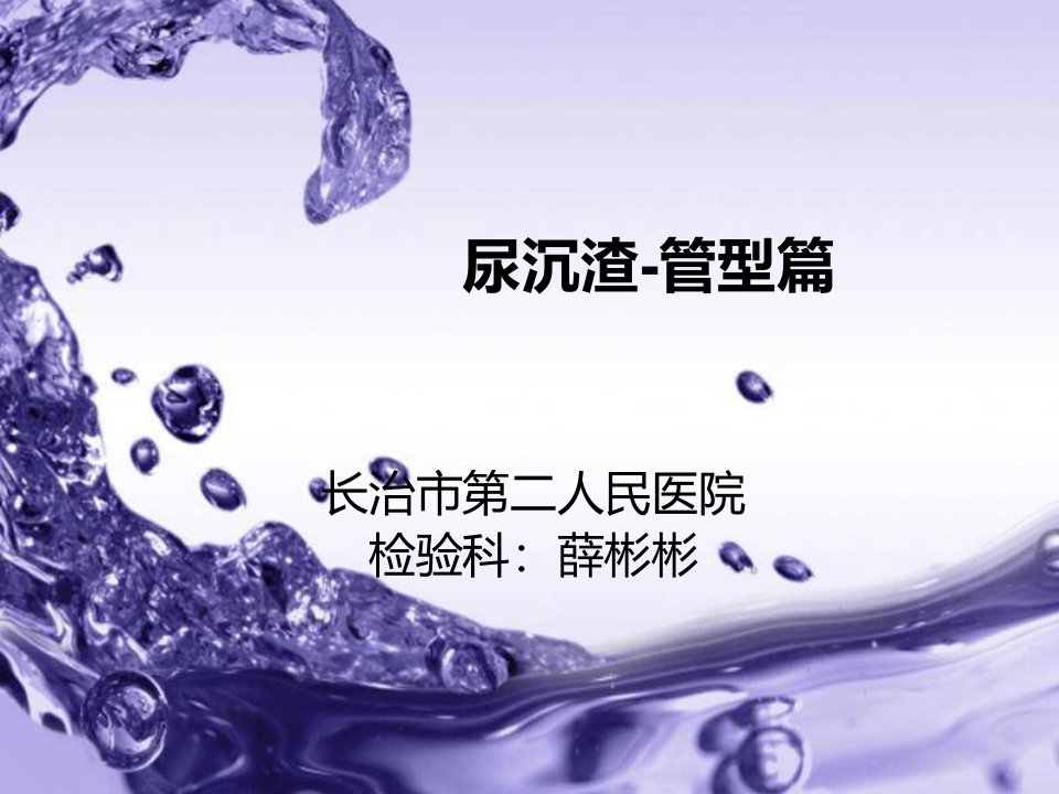 《尿沉渣管型篇》PPT课件