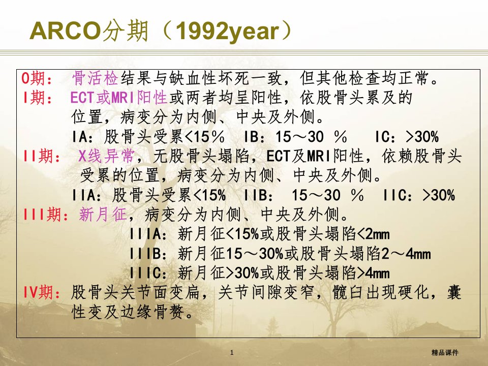 股骨头坏死(ARCO分期)围塌陷期