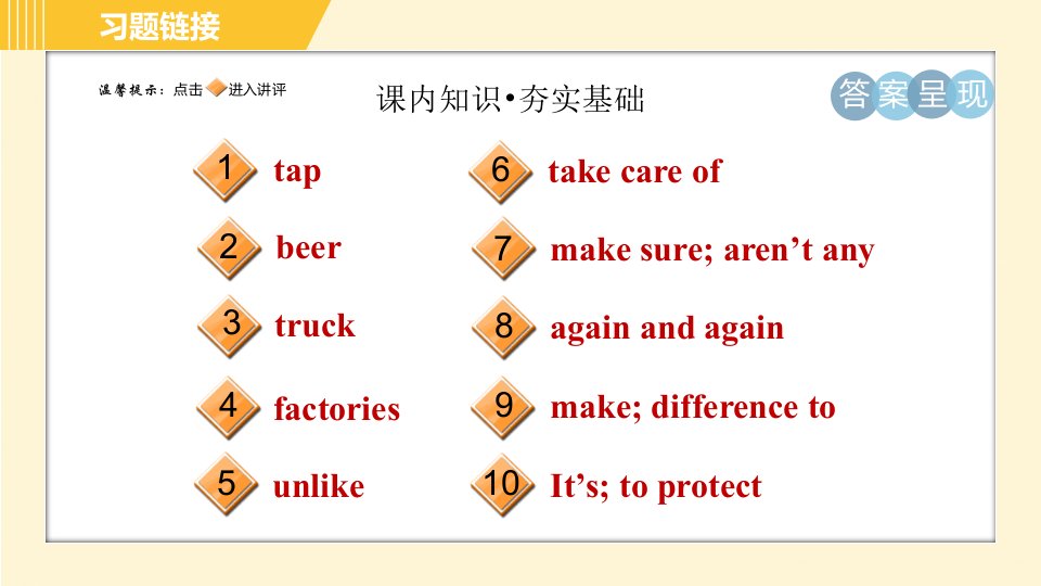 冀教版八年级下册英语Unit8Lesson46ProtectOurEnvironment习题课件