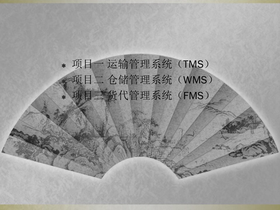 项目一运输管理系统TMS