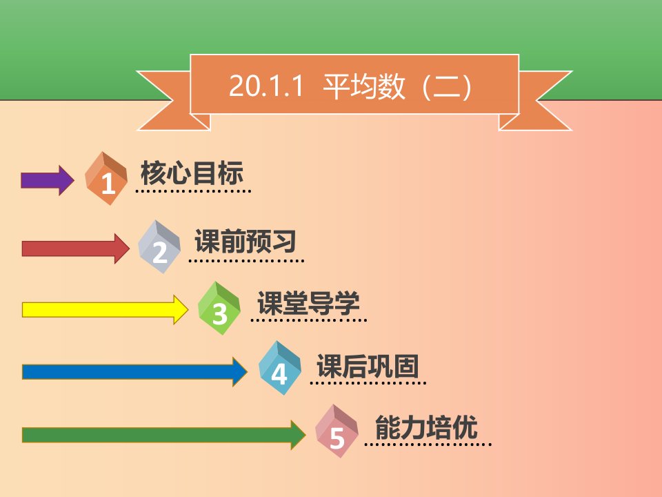 八年级数学下册第二十章数据的分析20.1.1平均数二课件