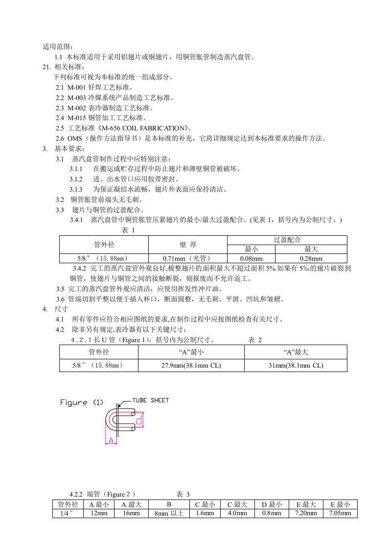 M-016蒸汽盘管制造工艺标准