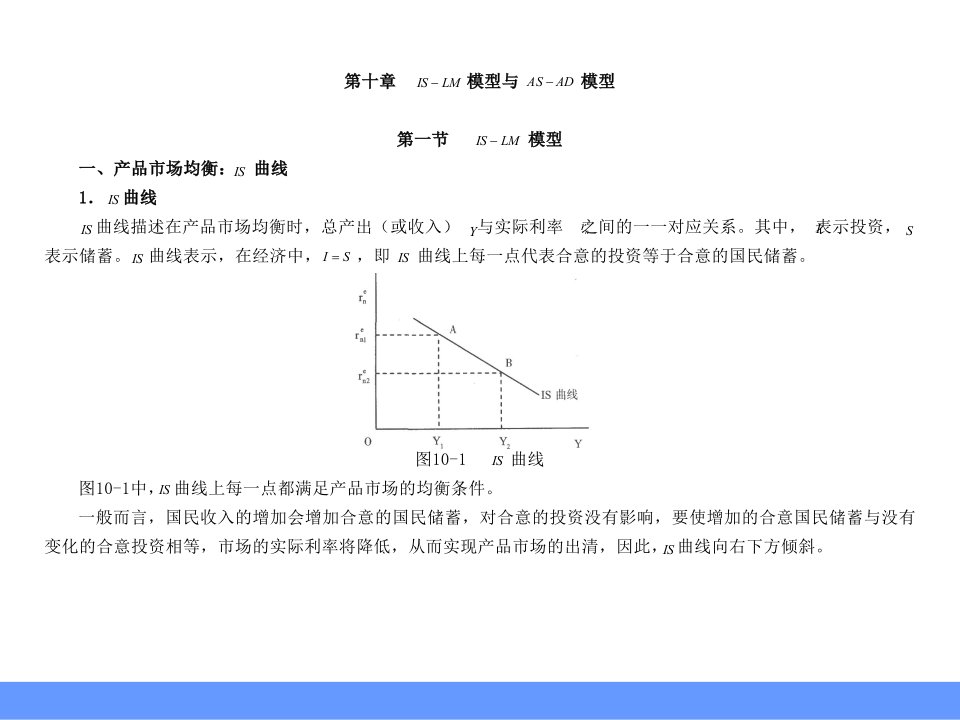 精算师《经济学基础讲义》第10章IS-LM模型与AS-AD模型