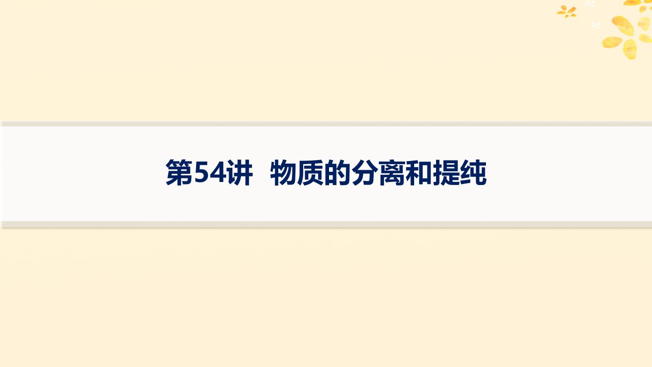 适用于新高考新教材备战2025届高考化学一轮总复习第10章化学实验基础和综合探究第54讲物质的分离和提纯课件