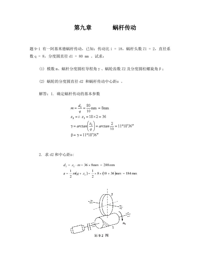 第九章+蜗杆传动