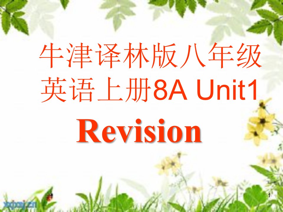 牛津译林版八年级英语上册8A-unit1复习ppt课件