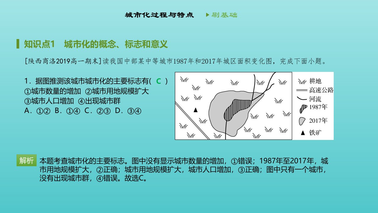 新教材高中地理第二章城市与环境第二节城市化过程与特点课件湘教版必修2