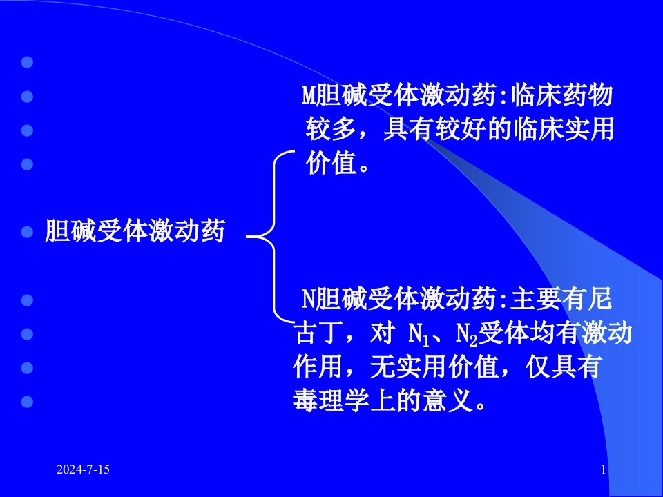 药理学胆碱受体激动药.课件