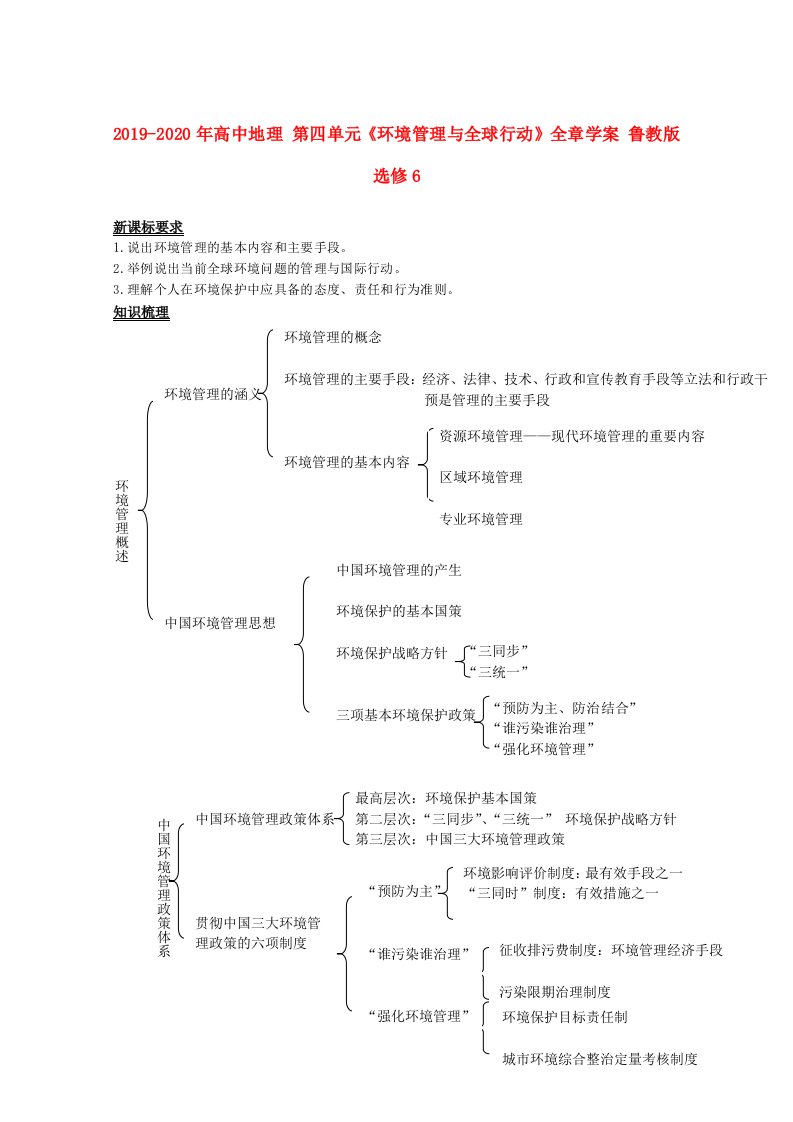 2019-2020年高中地理