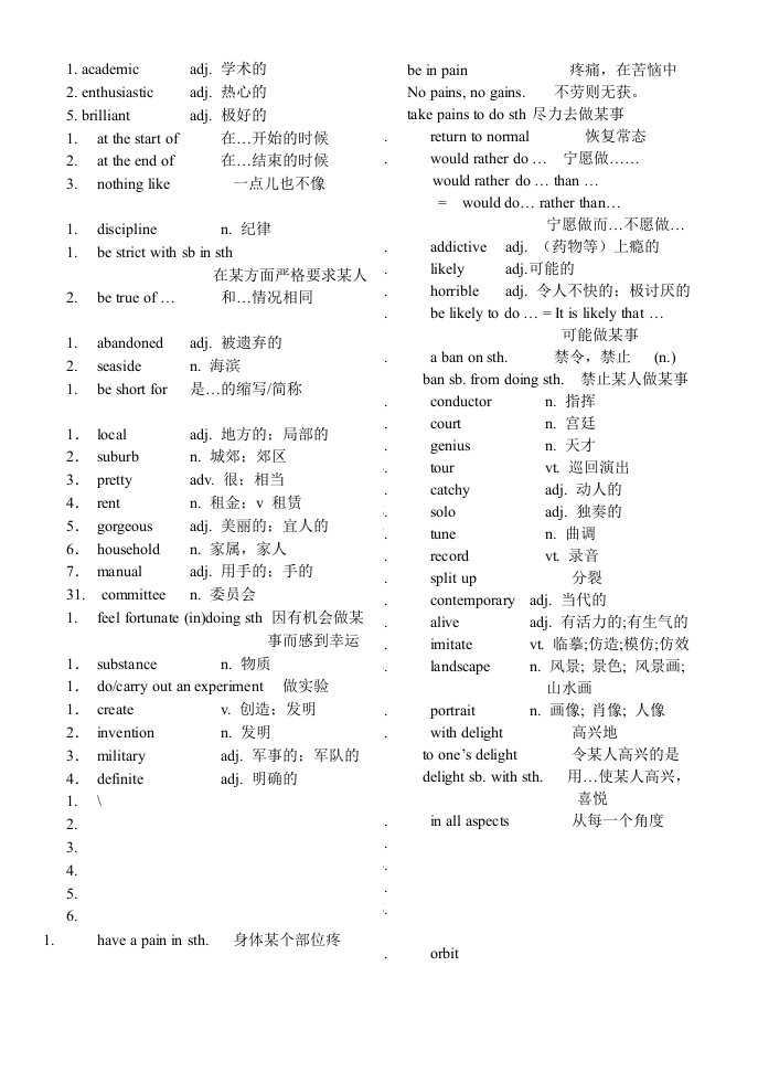 高考英语词汇与短语手册高考必备打印版