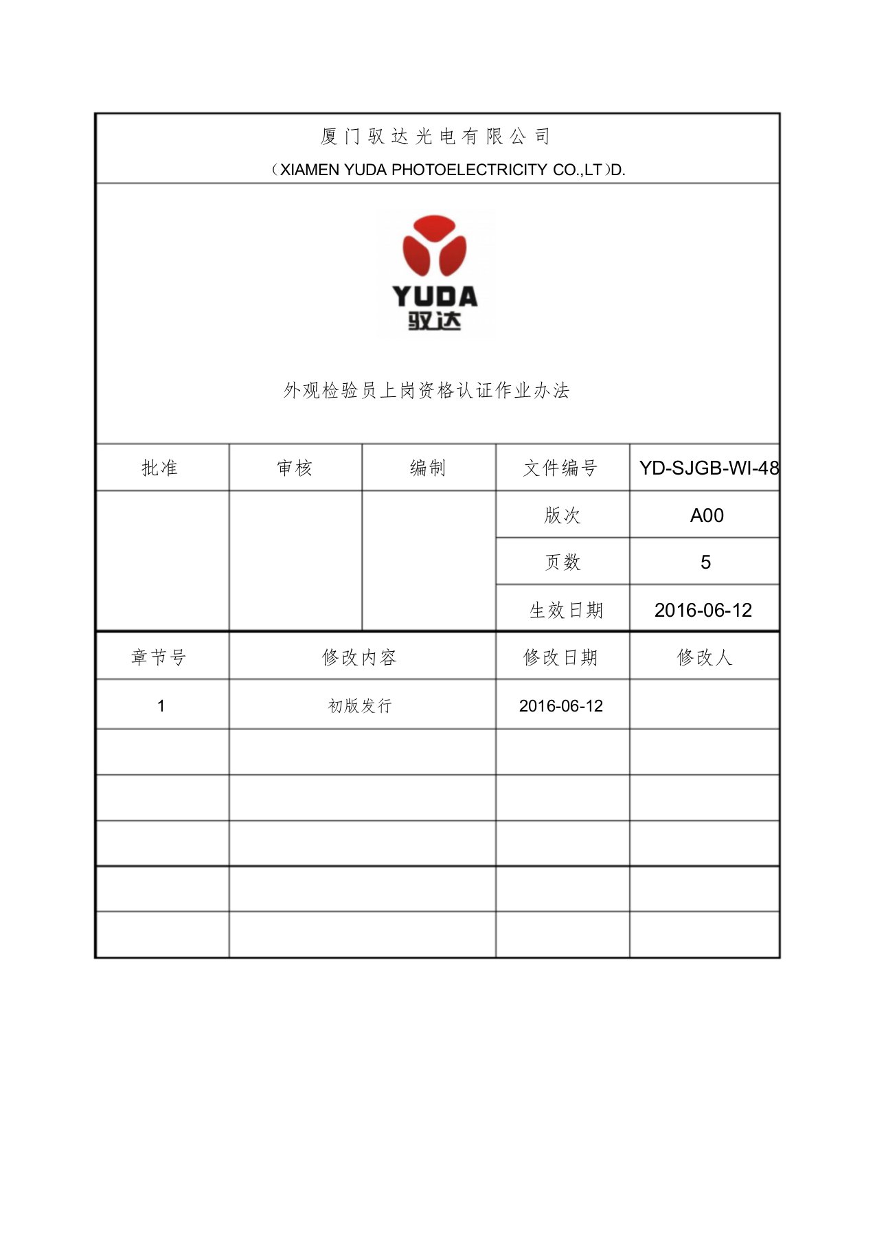 外观检验员上岗资格管理办法课件