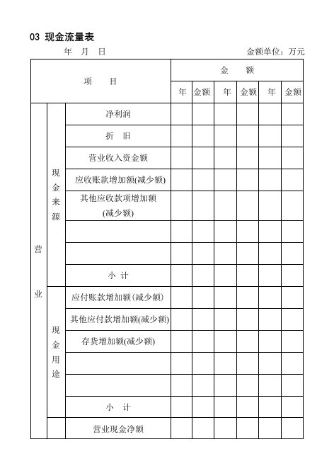 精选03现金流量表