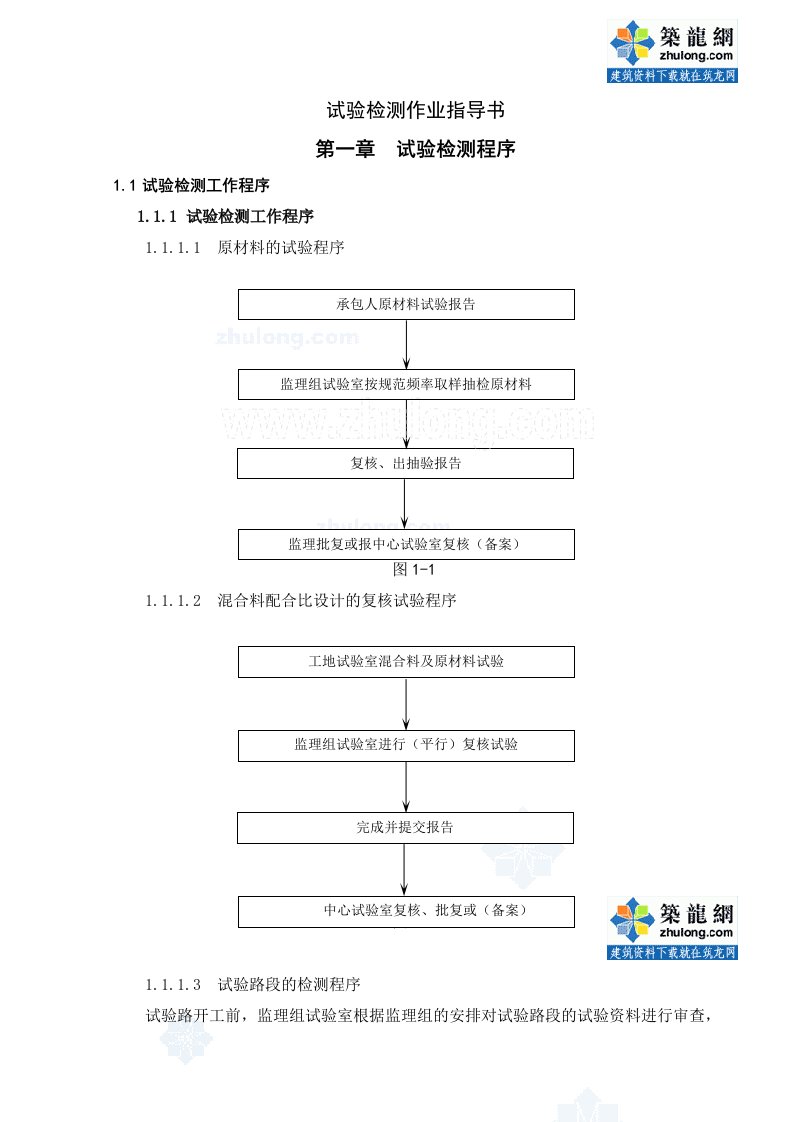 公路工程试验室试验检测作业指导书