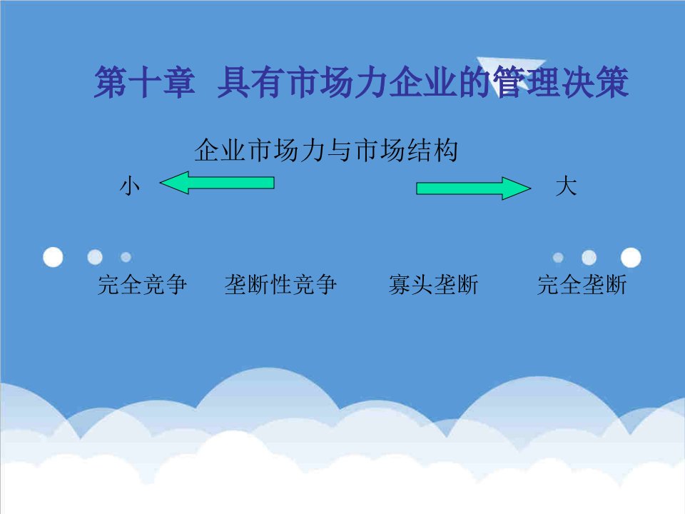 管理知识-第四讲2具有市场力企业的管理决策管理经济学华中科