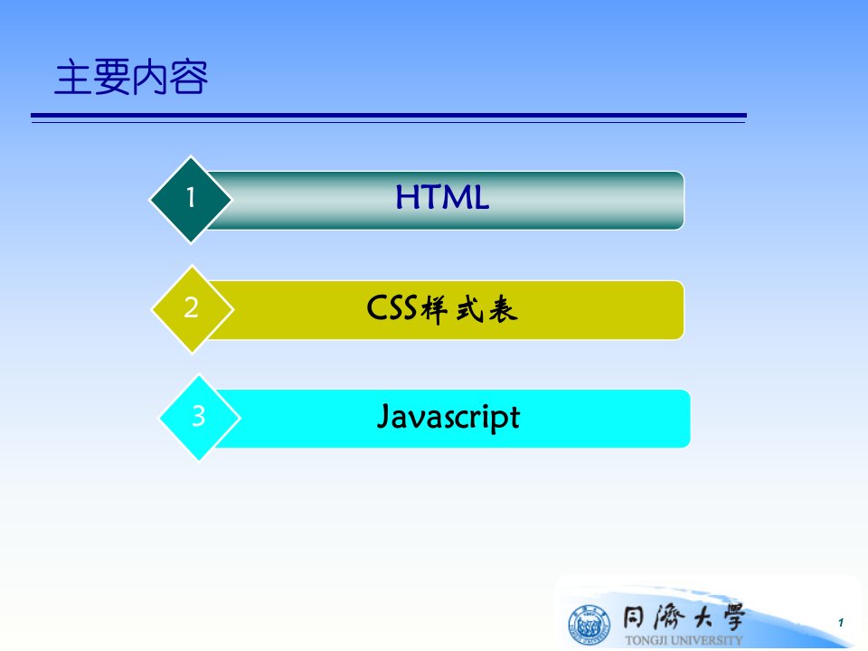 计算机软件及应用htmlCSSJS课件