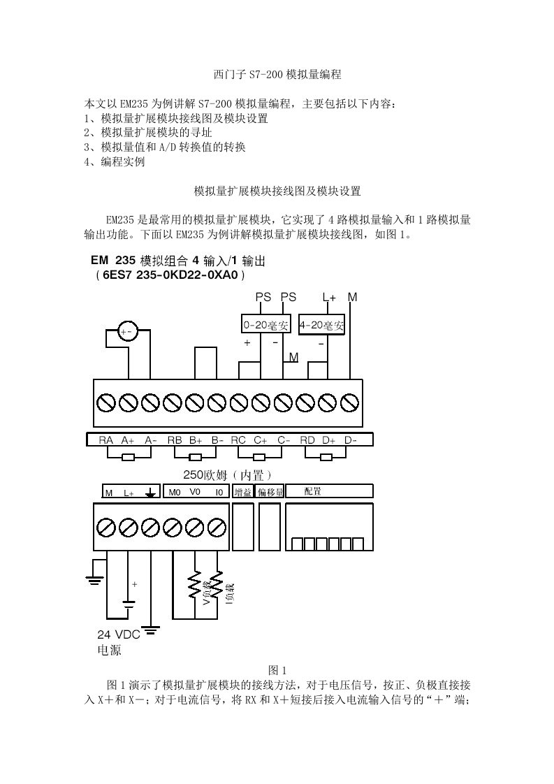 西门子S7-200模拟量编程手册