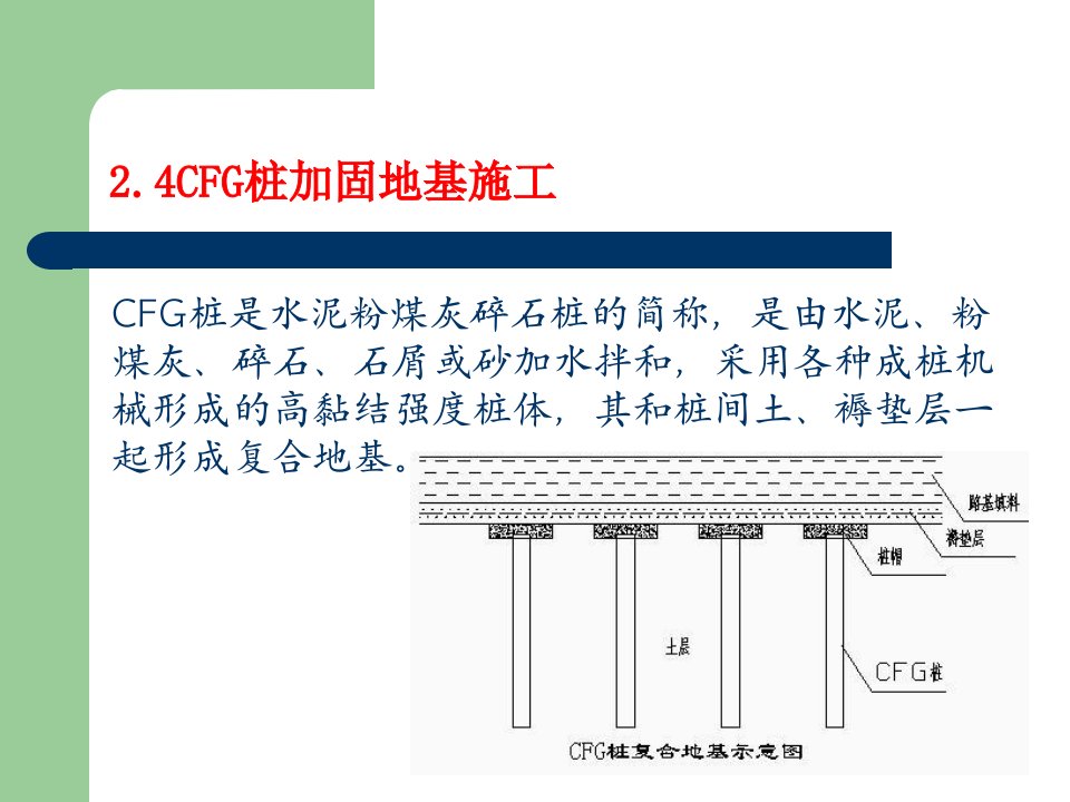 CFG桩及高压旋喷桩路基工地基处理