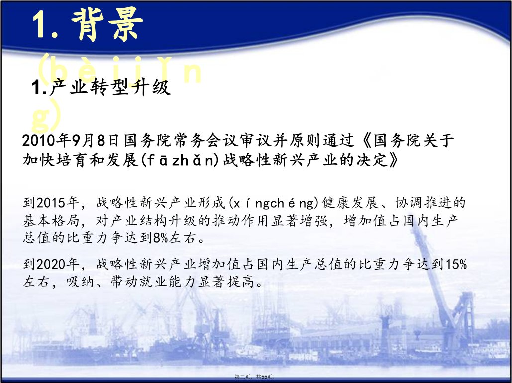 七大战略新兴产业.介绍复习进程