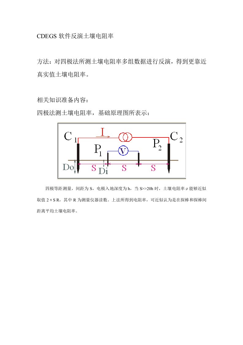 CDEGS软件反演土壤电阻率样稿