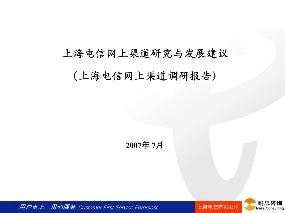 [精选]电信网上渠道研究调研报告