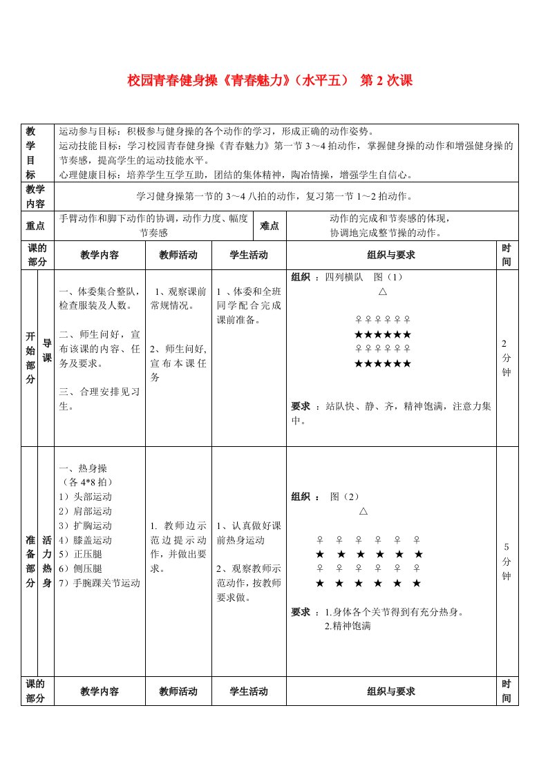 高中体育：校园青春健身操