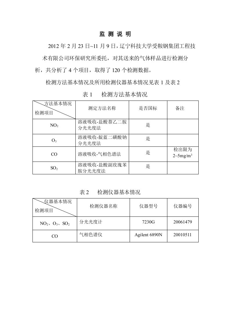 模拟检测报告模板