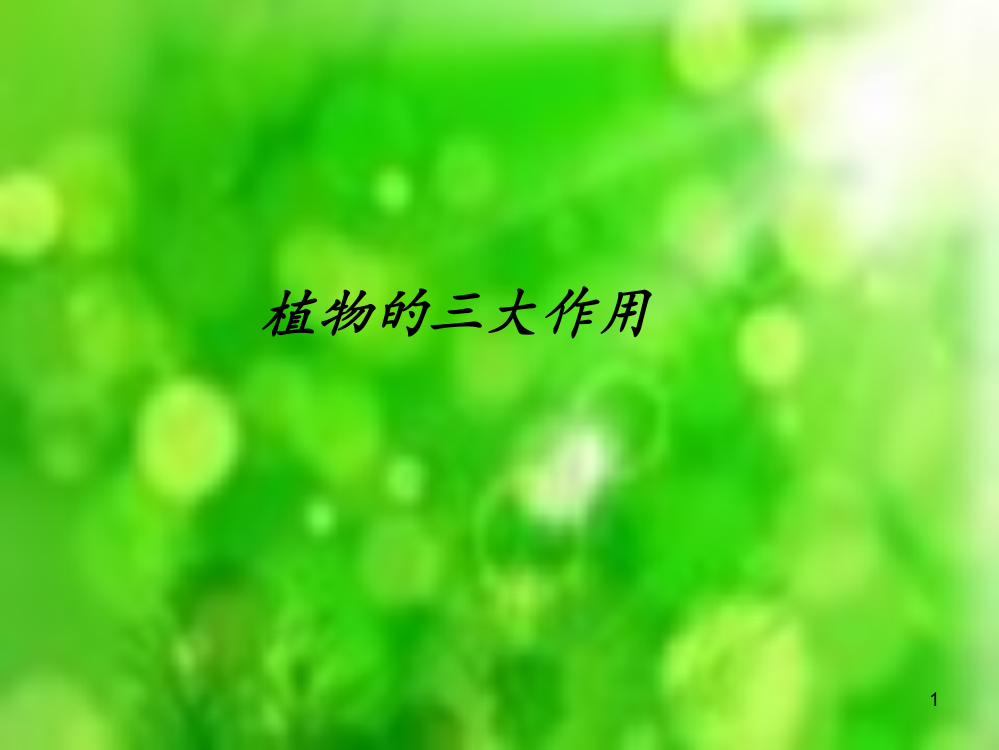 植物的三大作用复习ppt课件