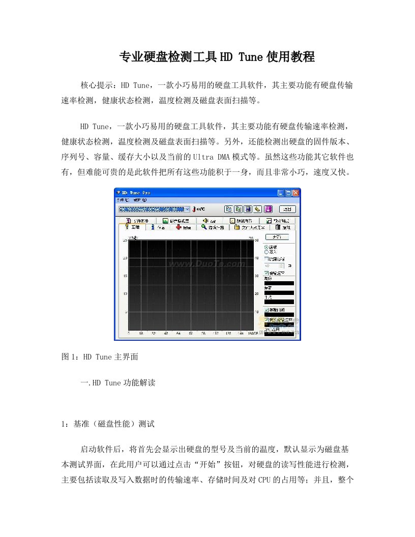 uikAAA专业硬盘检测工具HD+Tune使用教程