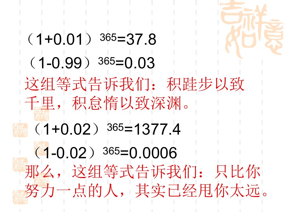 主题班会：成功就是每天进步一点点